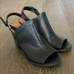 IndigoRd Pearl Faux Leather Perforated Heel Sandal